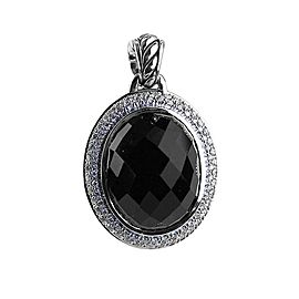 David Yurman Amazing Sterling Silver Onyx & Diamond Diamonds Pendant