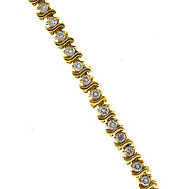 Yellow Gold Diamond Womens Bracelet