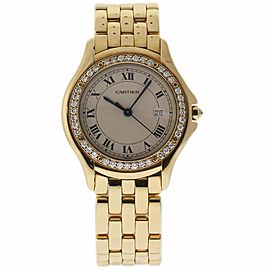 Cartier Panthere 887905 18K Yellow Gold 32mm Womens Watch