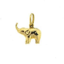 14k Yellow Gold Elephant Pendant