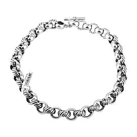 David Yurman 925 Sterling Silver Round Link Chain Necklace