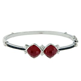 Stephen Webster 925 Silver Red Coral & Black Sapphire Haze Bracelet