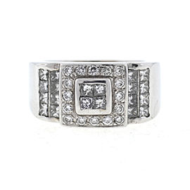 18K White Gold Diamond Ring Size 6.25