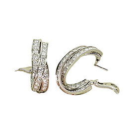 Fabulous CARTIER Trinity Diamond Inside Out 18k White Gold Large Earrings