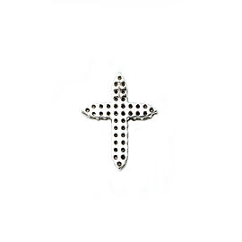 14K WHITE GOLD 0.75 CT DIAMOND CROSS PENDANT 2.5 GRAMS 0.85"