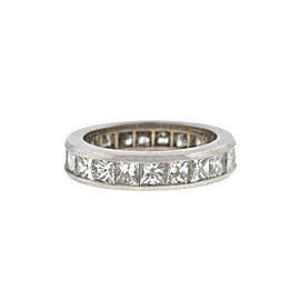 18k White Gold Princess Cut Eternity Band