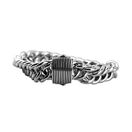 David Yurman 925 Sterling Silver Double Curb Link Royal Cord Bracelet