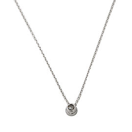 14K White Gold 0.40 Ct G VS1 Round Diamond Pendant Necklace 16" 2.4 Grams