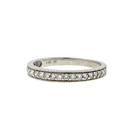 14k White Gold Diamond Band .21 Cts TW