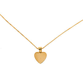 18k Yellow Gold Heart Pendant Necklace