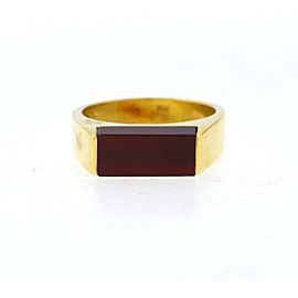 18k Yellow Gold Rectangular Jasper Ring