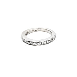 14K White Gold 0.70 Ct G VS2 Diamond Band Ring 4.2 Grams Size 6.5