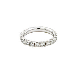 14K White Gold 2.0 CT F SI2 Round Diamond Eternity Band Ring 3.1 Gram Size 7