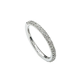 14K White Gold 0.50Ct GVS1 Diamond Band Ring 2.1 Grams Size 6