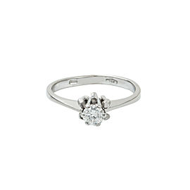 18K White Gold 0.30Ct G-H SI2 Diamond Band Ring 2.3 Grams Size 4