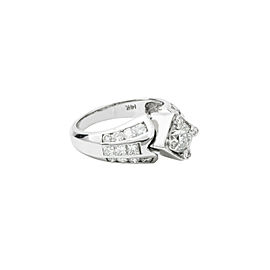 14K White Gold 2.61Ct Diamond Band Ring 7.3 Grams Size 6.75