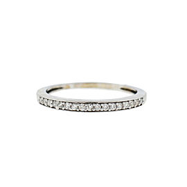 14k White Gold Diamond Wedding Band Approx .25 tcw