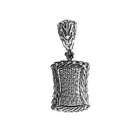 JOHN HARDY STERLING SILVER CLASSIC CHAIN DIAMOND 0.36TCW ENHANCER PENDANT 16DT