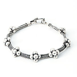 Sterling Silver 925 Flower Bracelet 20 Grams 7"