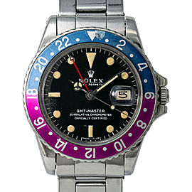 Rolex GMT Master Mark 0 Fuchsia Pepsi 1675 Men's Rare Automatic Watch Gilt Dial