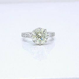 Diamond Engagement Ring Round Cuts 3.66 tcw 18K White Gold $32,000 Value