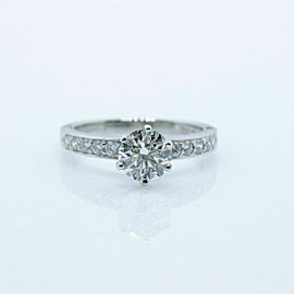 Tiffany & Co Platinum Diamond Engagement Ring Bead Set 1.27 tcw F VVS2 $25,800