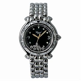 Chopard Happy Fish 27/8925 Women's Quartz Watch 4 Floating Diamonds SS 33mm