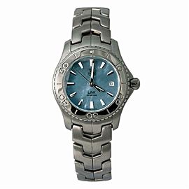 Tag Heuer Link WJ1316 Women's Quartz Watch Blue MOP Dial SS 27mm