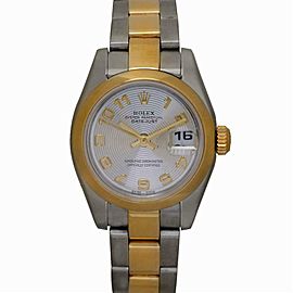 ROLEX DATEJUST 179163 WOMENS AUTOMATIC WATCH 18K YELLOW GOLD OYSTER BAND 26MM