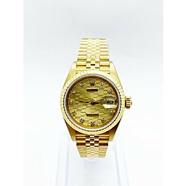 Rolex Ladies President Datejust 69178 RARE Chevrolet Dial 18K Yellow Gold MINT