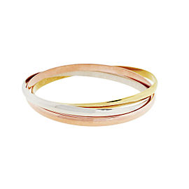 Cartier 18k Tri-Color Gold Trinity Rolling Bracelet