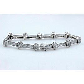 PHILIPPE CHARRIOL 18k White Gold Pave Diamond Bracelet 1.00 tcw