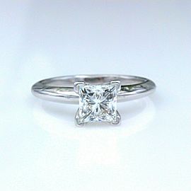 Leo Diamond Engagement Ring Princess 0.95 ct I VS1 14K White Gold $9,000 Retail