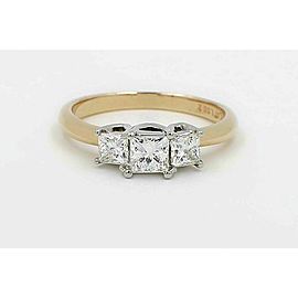 Leo Diamond Engagement Ring 3 Stone Princess 1.04 ct G SI1 14k Gold $4,000 Value