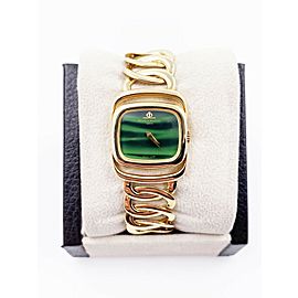 Baume & Mercier Beautiful Ref 38305 Green Malachite Dial 18K Yellow Gold