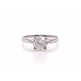 1.01 Carat Round Brilliant Diamond Salt & Pepper Solitaire Engagement Ring