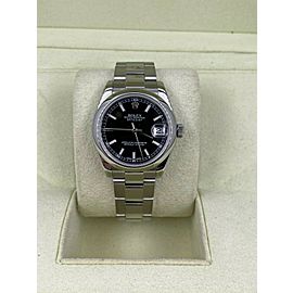 Rolex Midsize Datejust 178240 Black Dial Stainless Steel Box Papers 2011