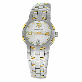 New Lady Maurice Lacroix Milestone MS1013-PS103-110 Steel $2200 Quartz Watch