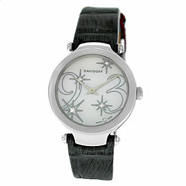 Ladies Davidoff Lady 21158 Stainless Steel MOP Diamond Dial Quartz 30MM Watch