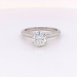 Tiffany & Co Round Diamond 1.03 cts G VS1 Solitaire Engagement Ring in Platinum