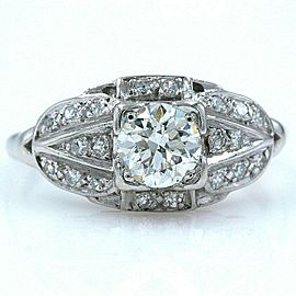 Antique Platinum Diamond Engagement Ring Old Cuts 1.08 tcw $9,000 Retail