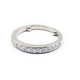 Tiffany & Co Round Diamond Bead Set Half Circle Band Ring Platinum 0.27 tcw