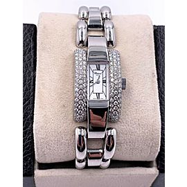 Chopard La Strada 433 1 18K White Gold Diamond Bezel White Dial