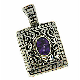 Women's Sterling Silver & 14K Gold Accent Amethyst Pendant