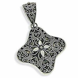 Large 925 Sterling Silver Flower Cluster Pendant»P314