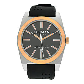 New Locman Stealth Titanium Rose Gold Tone Ref. 201 Men's Quartz 43MM Watch