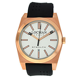 New Locman Stealth Titanium Rose Gold Tone Ref. 201 Men's Quartz 43MM Watch