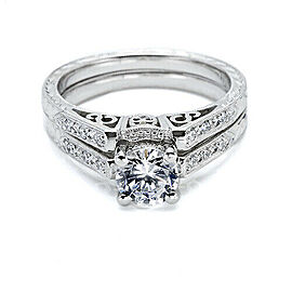 TACORI Engraved Crescent HT2202B Platinum Wedding Band