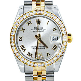 Rolex Datejust 178383 18k Factory Diamond Bezel & Dial Box & Paper 31MM