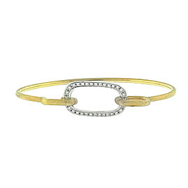 18k Two Tone Marco Bicego Diamond Wire Bangle Bracelet